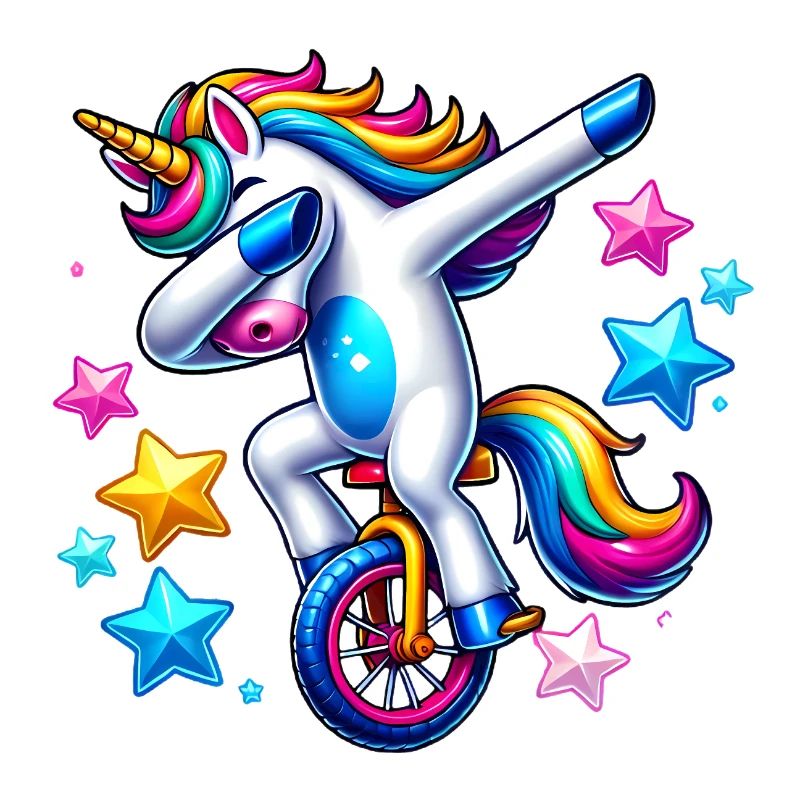 Dabbing Licorne sur la conception d’un monocycle