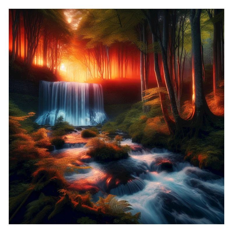 Wasserfall im Wald