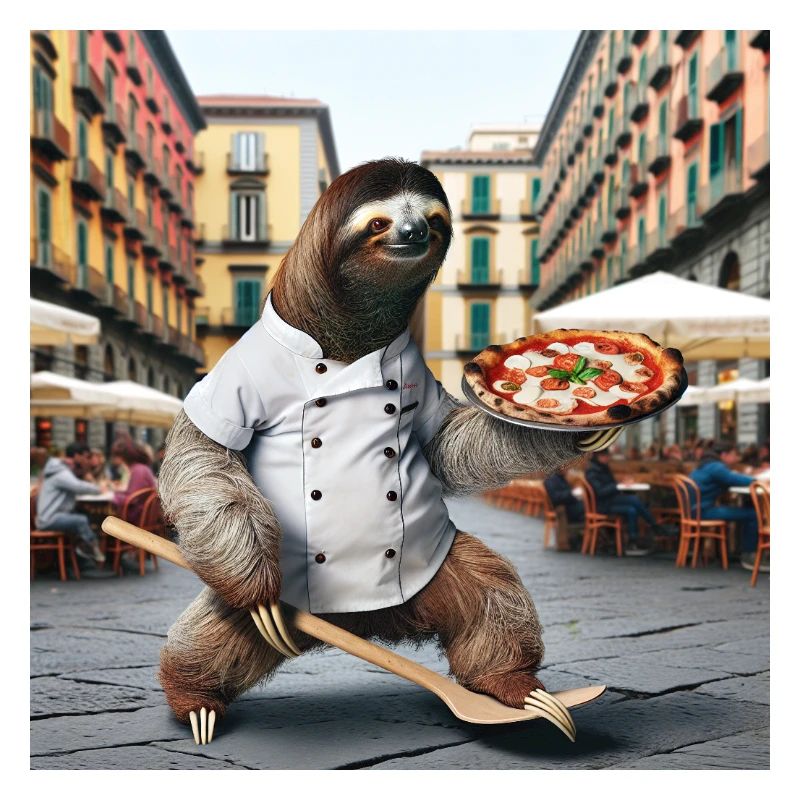 Faultier Pizzabäcker Pizzabäcker Neapel