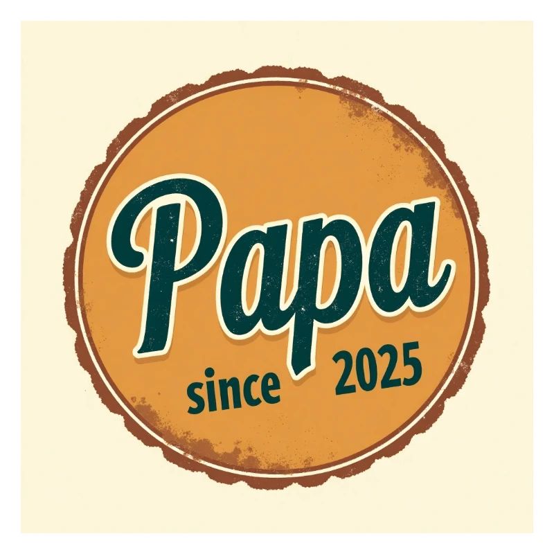 Flux Dev A worn retroinspired logo 2025 papa dady