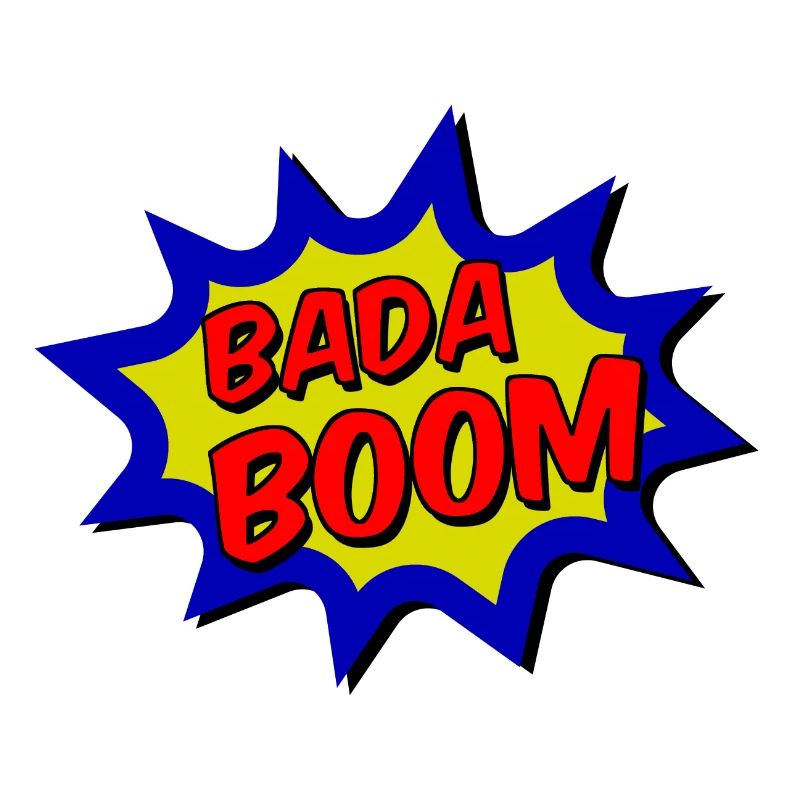 BADA BOOM Comic Speech Bubble