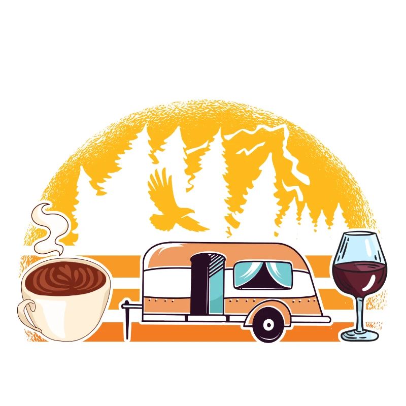 Plan For The Day Coffee Camping Drink Wine