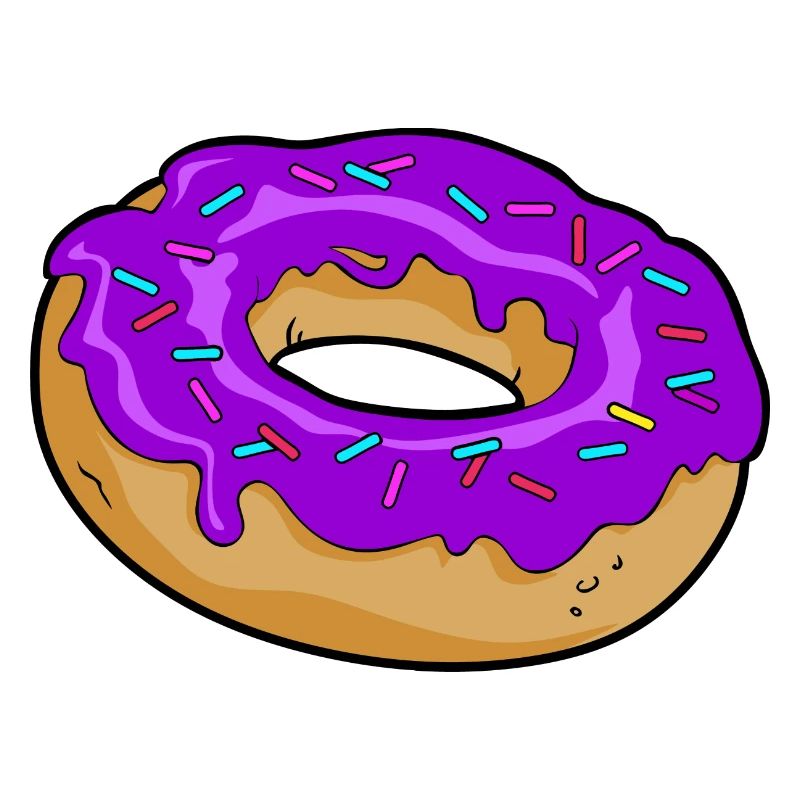 Donut mit violetter Glasur