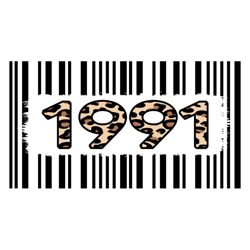 1991 geburtstag 31 jahre jubiläum barcode leopard