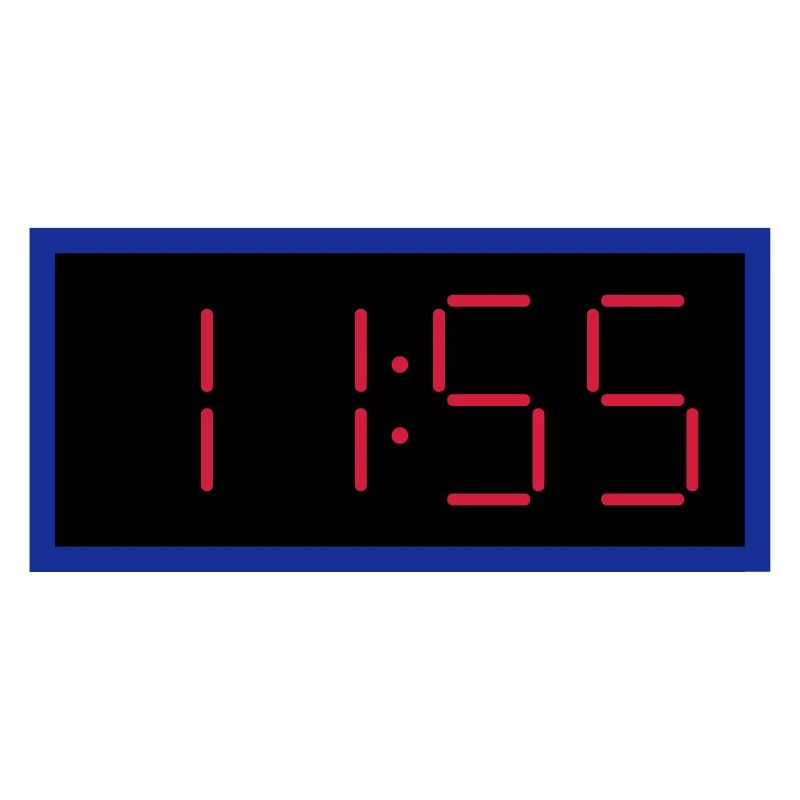 ★ couleurs de conception variables ★ horloge numérique 11:55 horloge