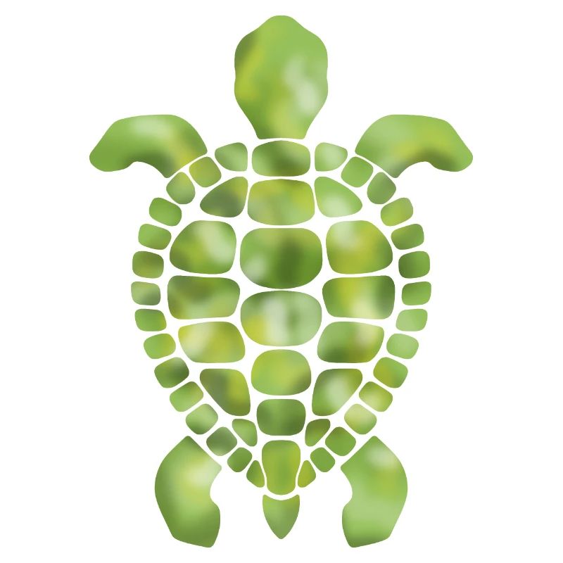 Green turtle mosaic pattern