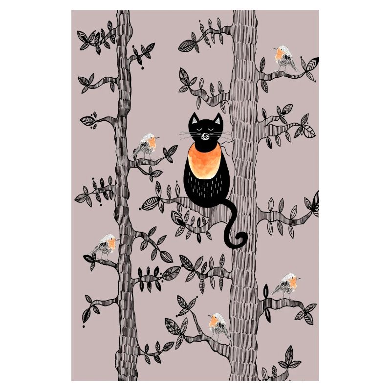 Katze & Rotkehlchen Poster