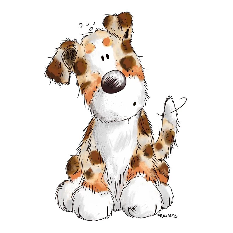 Süßer Australian Shepherd - Hund - Aussie - Comic