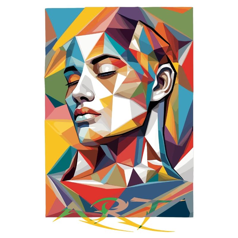 Moderne Gesichts Kunst
