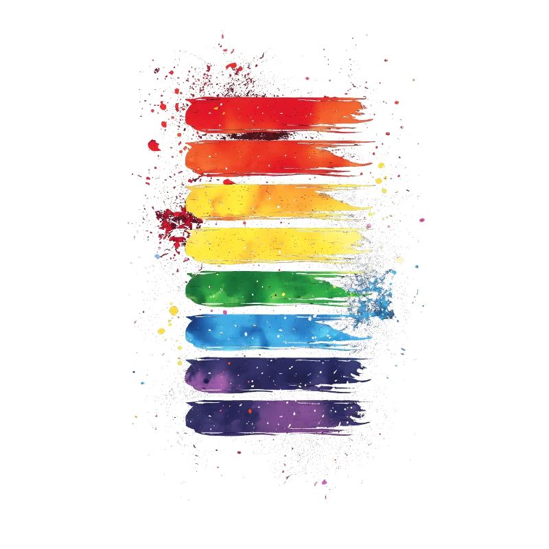 Subtle and Cool Dripping Pride Flag Rainbow Design