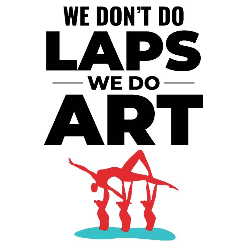 Dynamische akrobatische Silhouette Synchronschwimmen