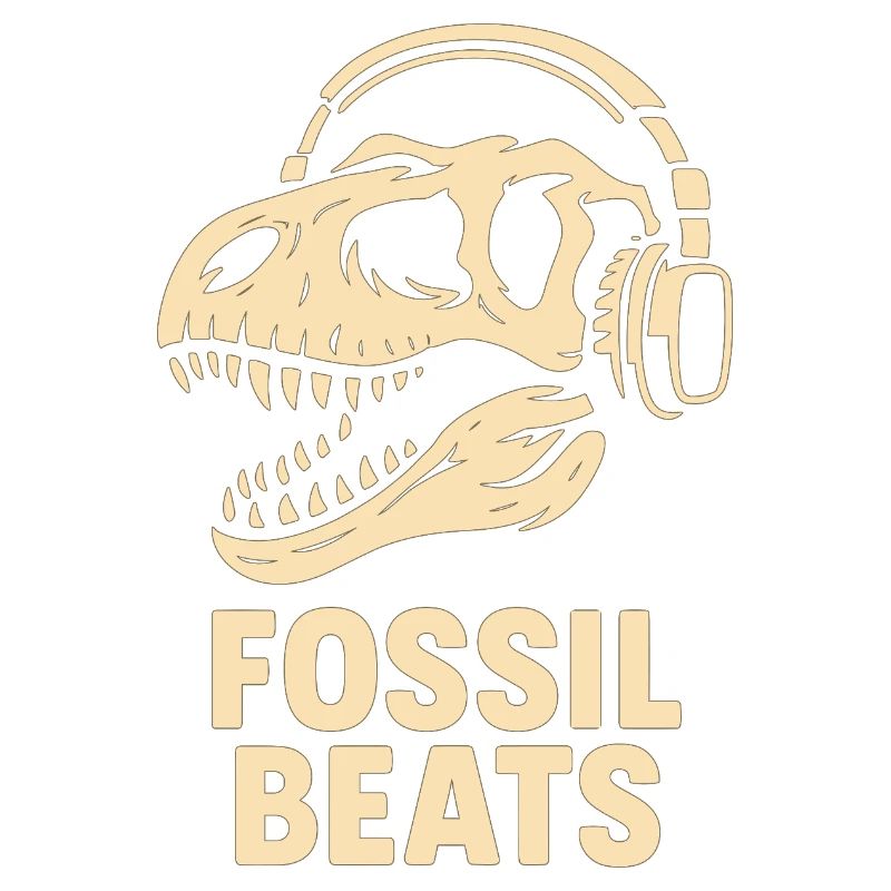 Fossil Beats Dinosaur mit Kopfhörer
