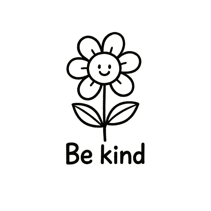 Fleur joyeuse avec message