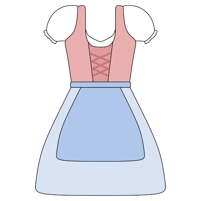 Conception de robe bavaroise traditionnelle Dirndl