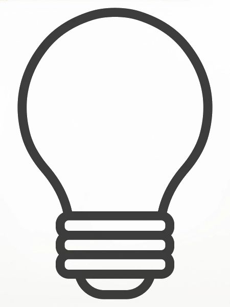 Glühbirnen-Linien-Symbol
