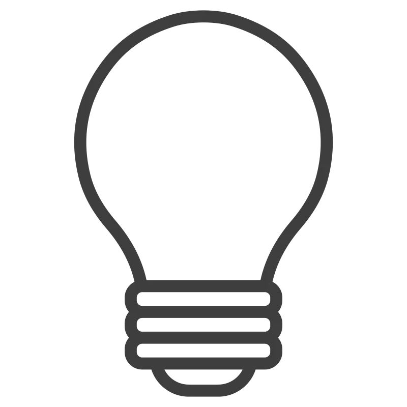 Glühbirnen-Linien-Symbol