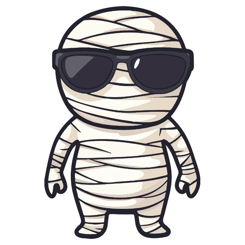 Mumie mit Sonnenbrille