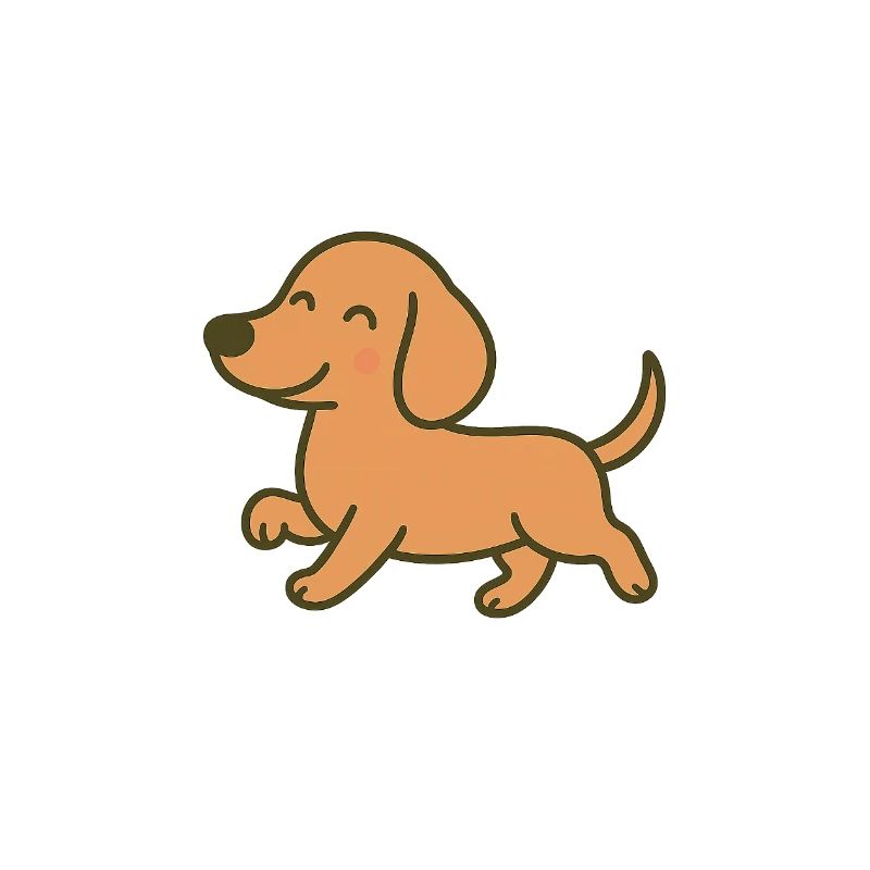 conception de dessin animé de course de chiot joyeux