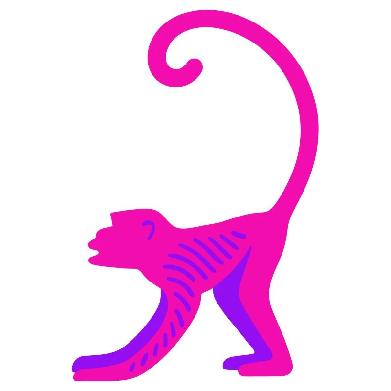 Singe rose fluo