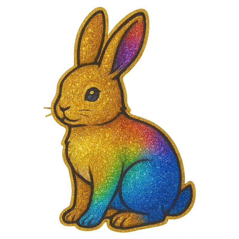 Bunter Glitzerhase