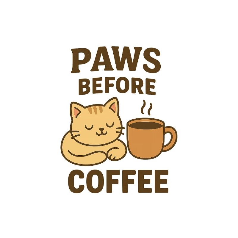 paws before coffee