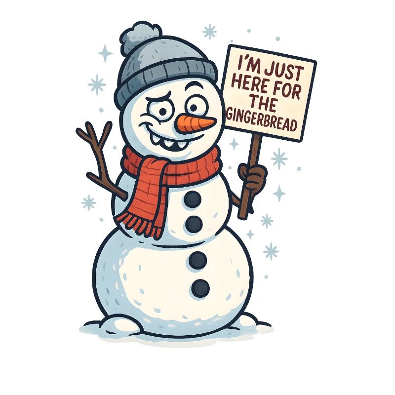 Gingerbread Schneemann Spruch