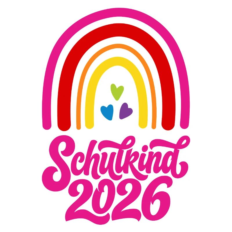 Schulkind 2026 Regenbogen Mädchen