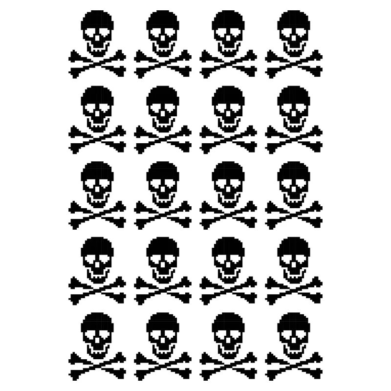 pixelated skulls pattern