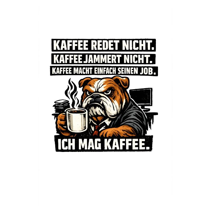 Kaffee redet nicht lustiger Kaffee Spruch Hund