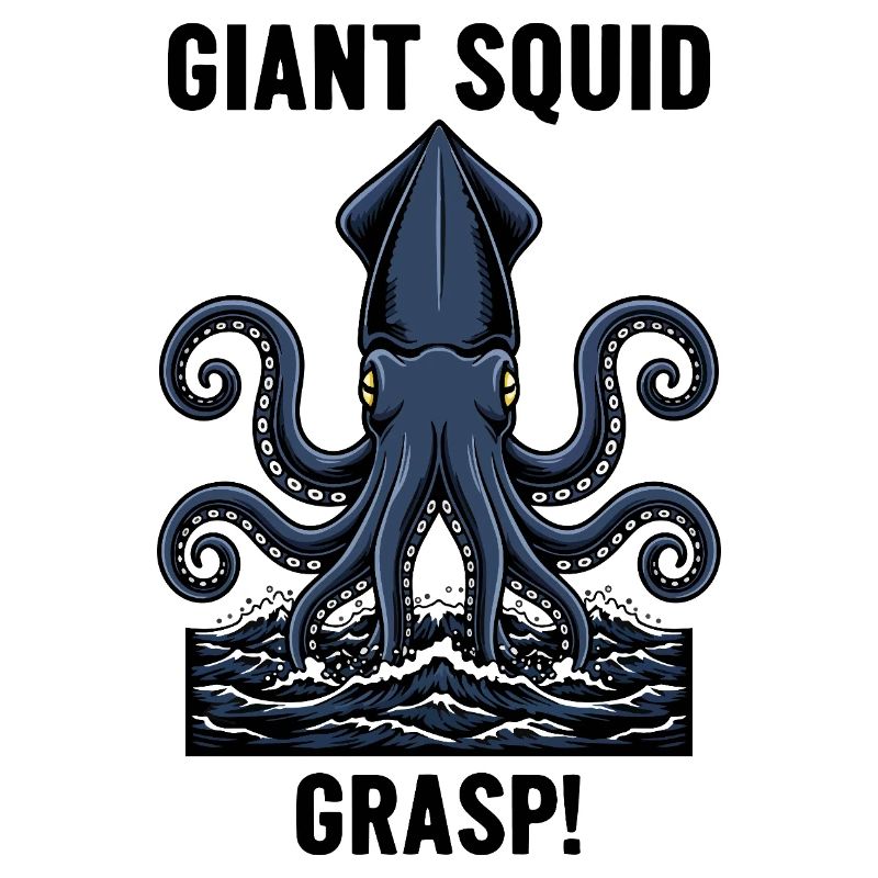 Calmar Géant Mer Abyss Grasp Giant Squid