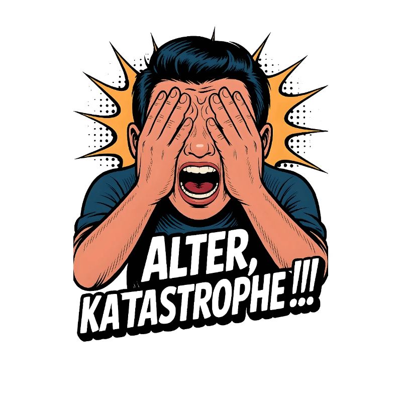 Alter! Katastrophe lustiger Spruch Facepalm