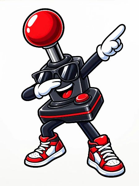 Dabbing Retro Joystick – Gaming Nostalgie
