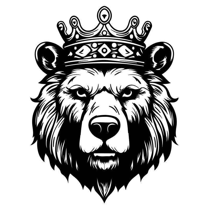Bär Grizzly Krone König