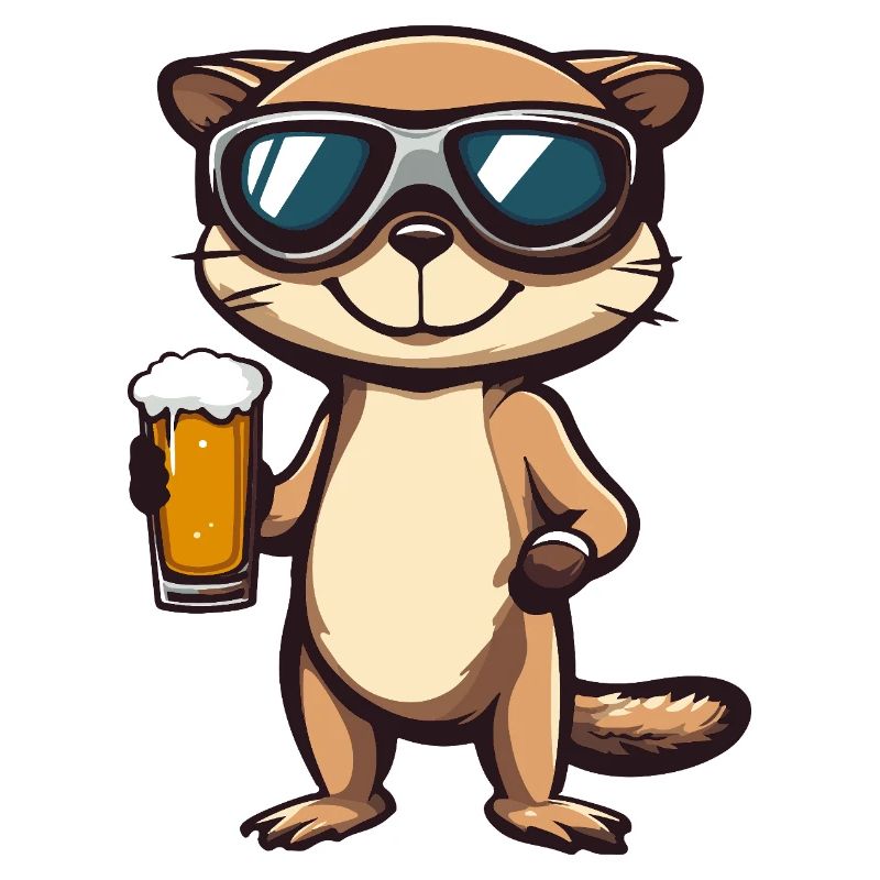 Erdmännchen Apres Ski Bier Comic