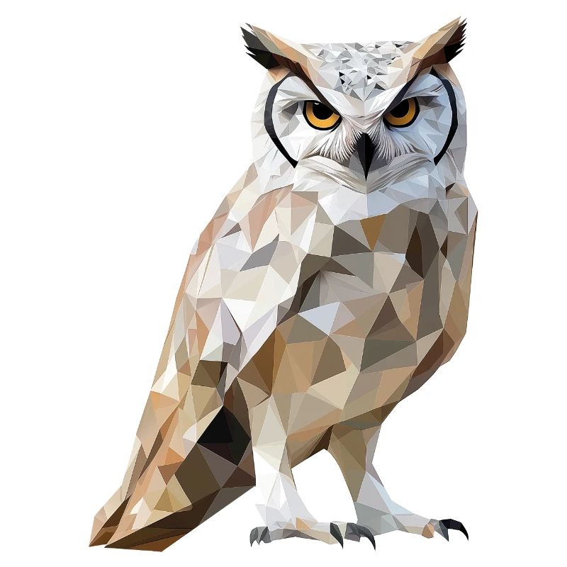 Low Poly Owl – un design moderne pour les petits malins