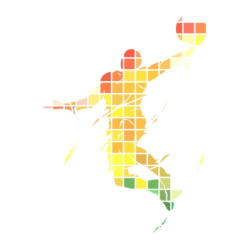 Basketteur Basketteur Dunking Pixel Coloré