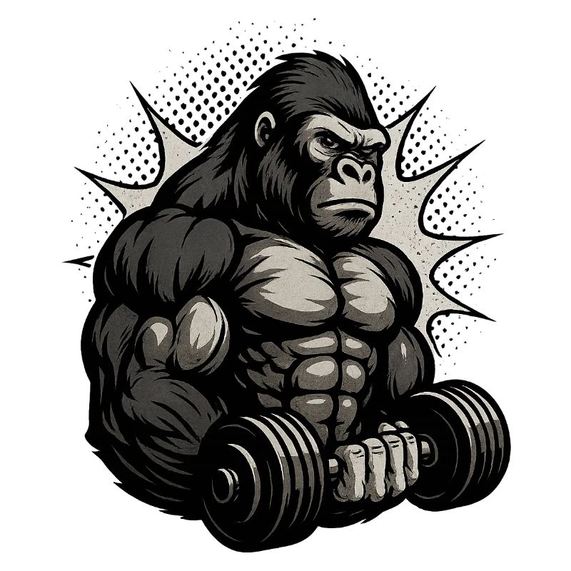 Starker Gorilla Kraftmuster