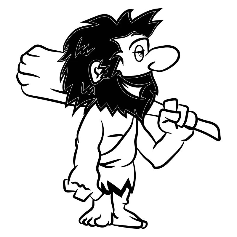 Steinzeitmensch witzig comic