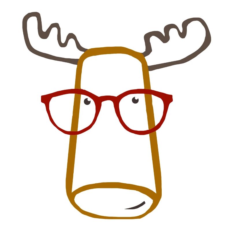 Elch mit Brille