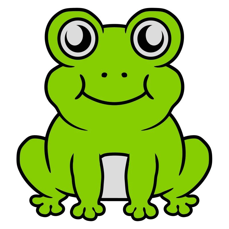 Kleiner sitzender süßer Frosch