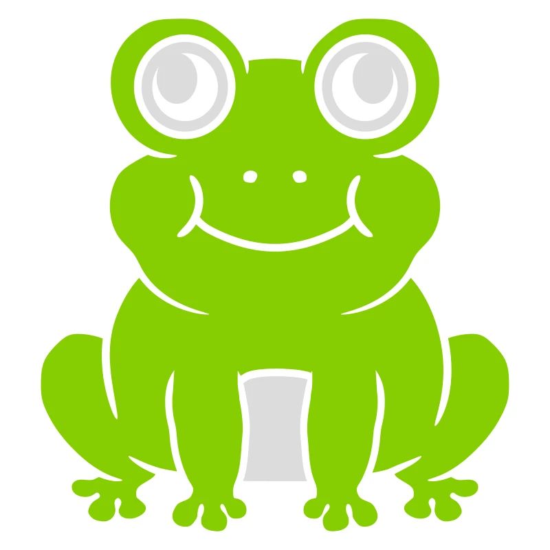 Comic sweet frog sitting