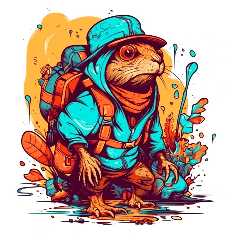 The mole rat is ready for an adventure