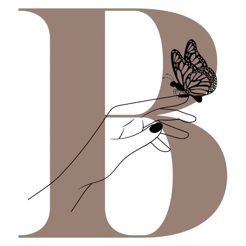 Letter B Magic butterfly