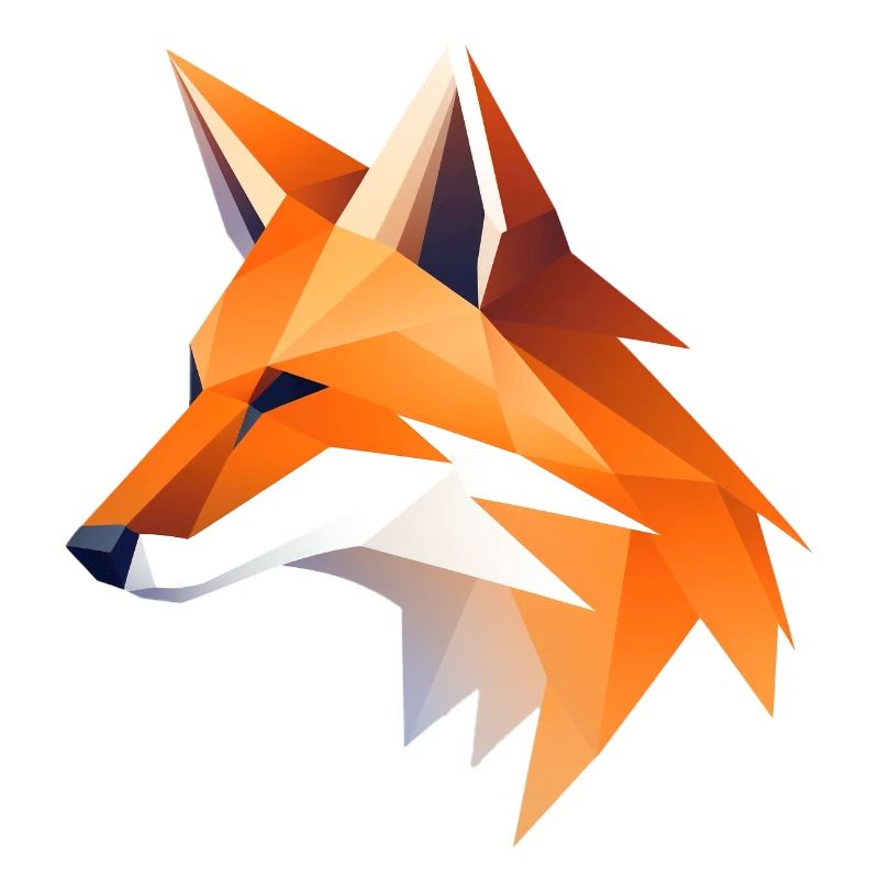 Fuchs Kopf Low Poly Logo Design