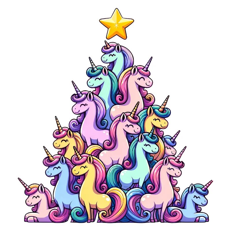 Conception d’arbre de Noël Licorne