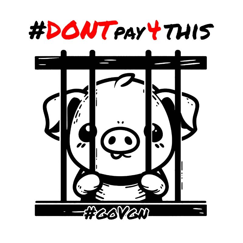 Schwein hinter Gittern Schwarz - Dont Pay for This