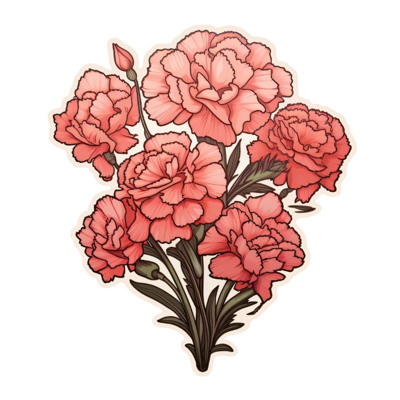 Carnations Carnation 6 Flowers