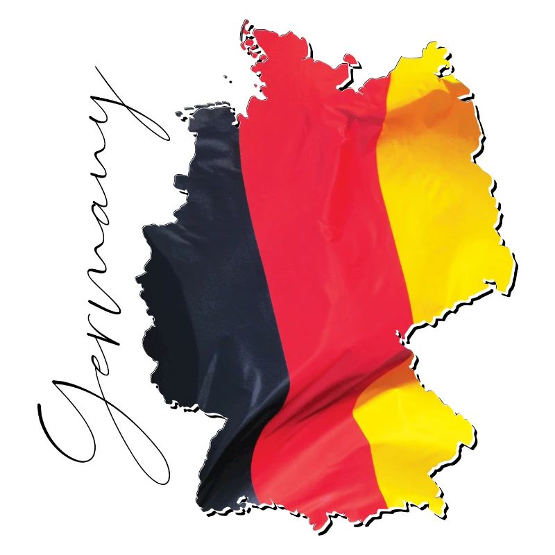 Germany Flag on the Germany Map EN