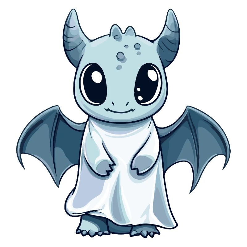 Dragon Halloween Comic Ghost