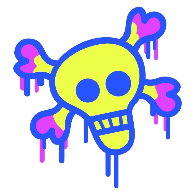 Pirate Skull Skull Bone Skeleton Graffiti